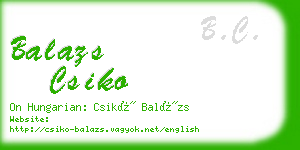 balazs csiko business card